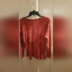 American eagle tie die red and pink sweater size Medium